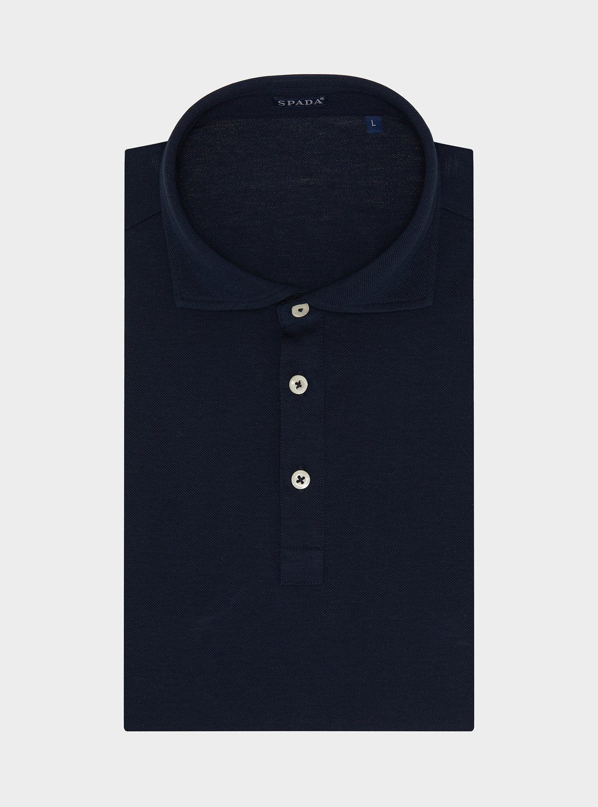 Polo in puro cotone piquet manica lunga-1