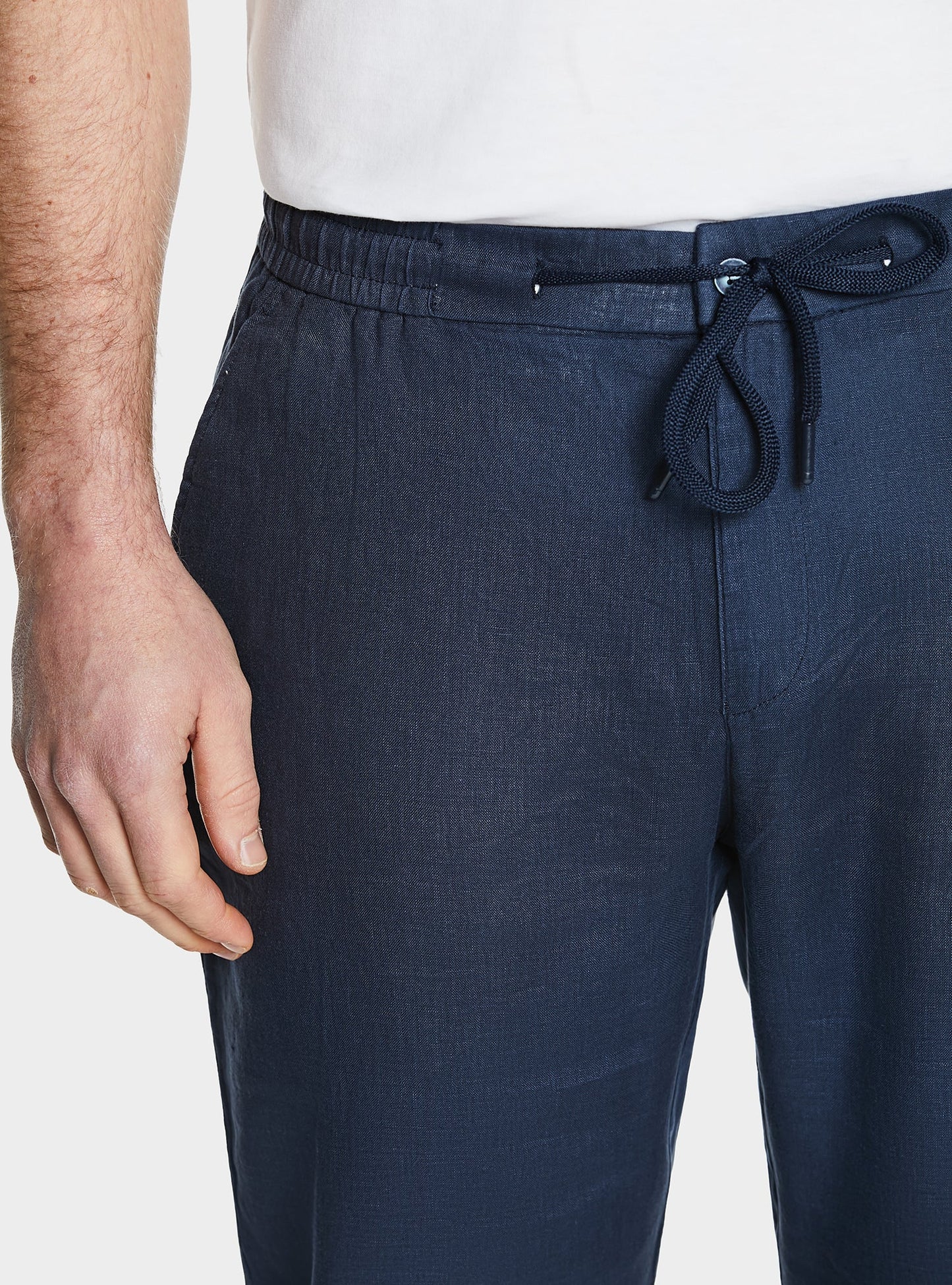 Pantalone in puro lino con coulisse-2