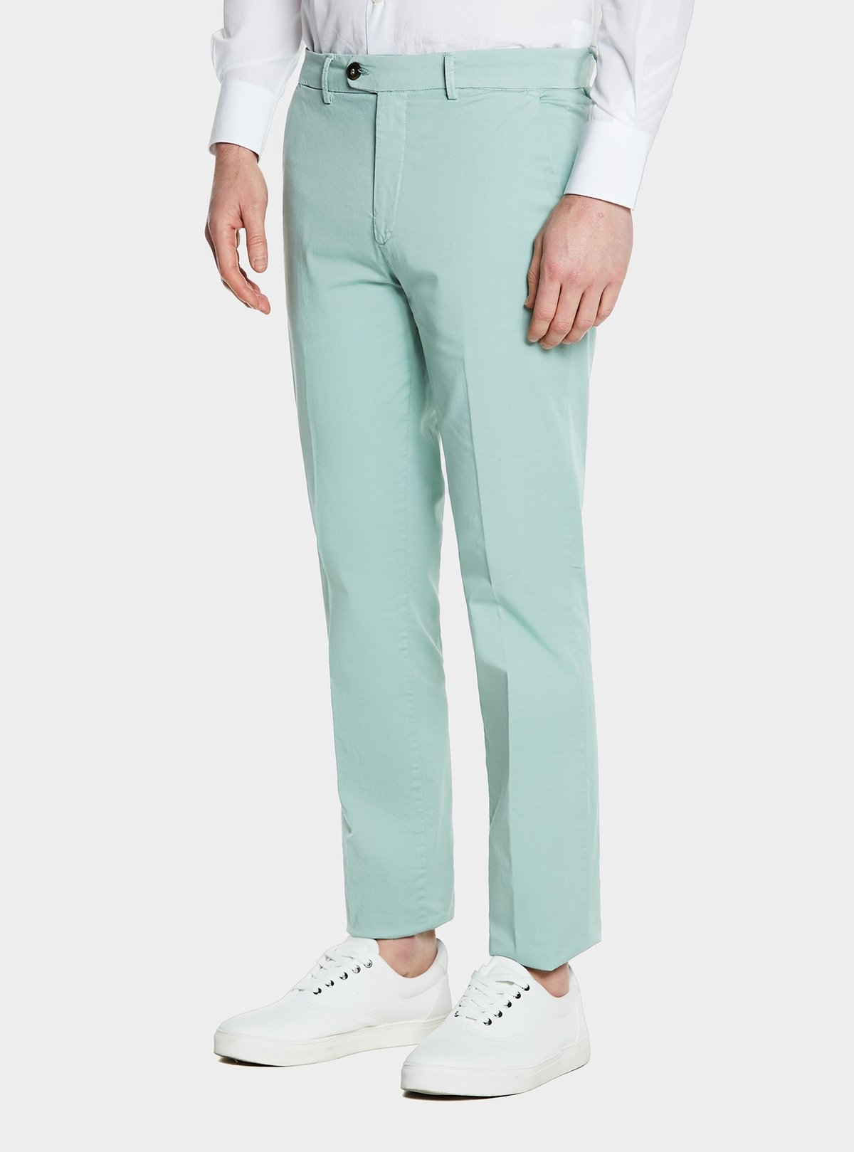 Pantalone in gabardine tasca america.-3