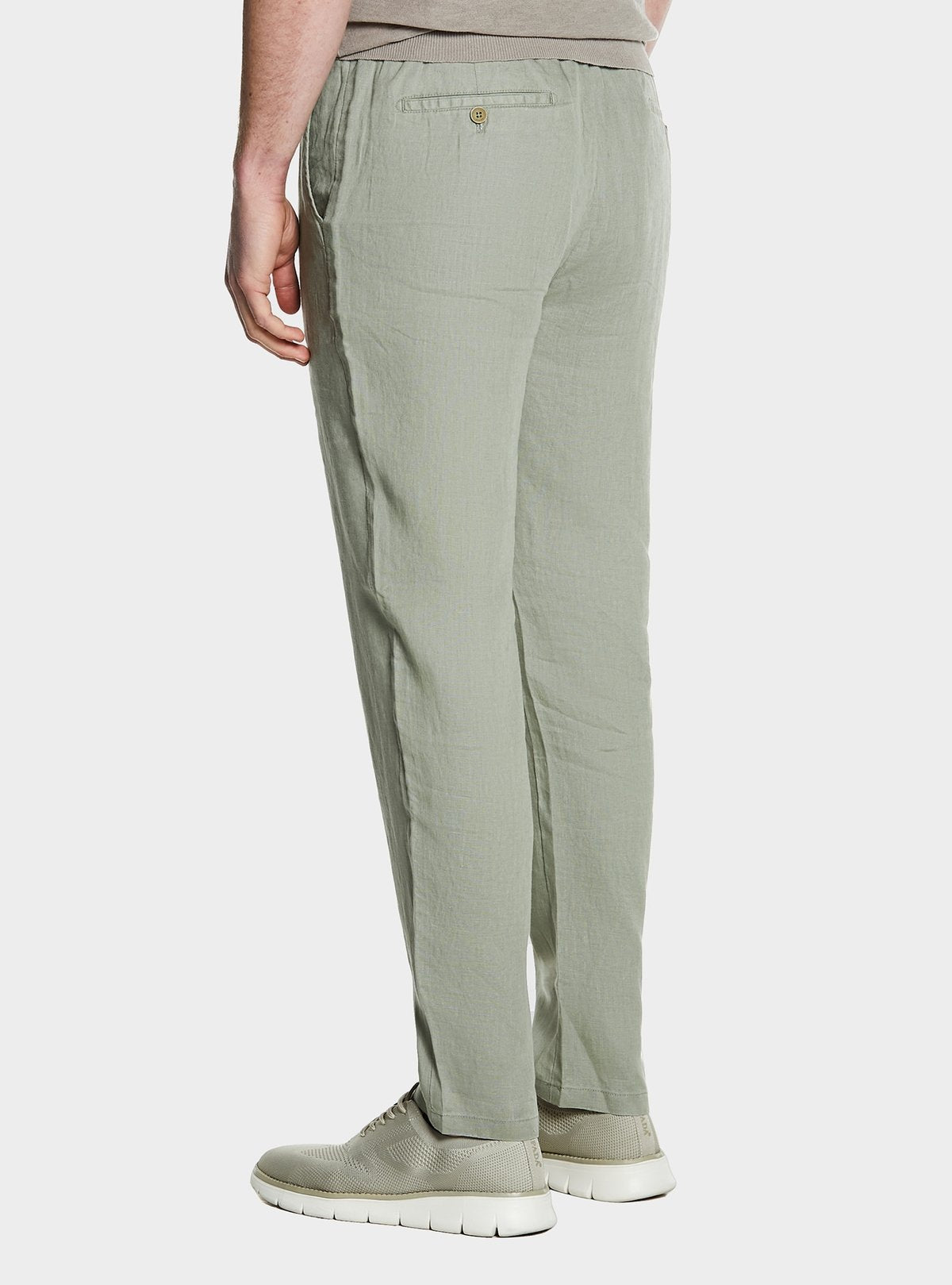 Pantalone in puro lino con coulisse-2