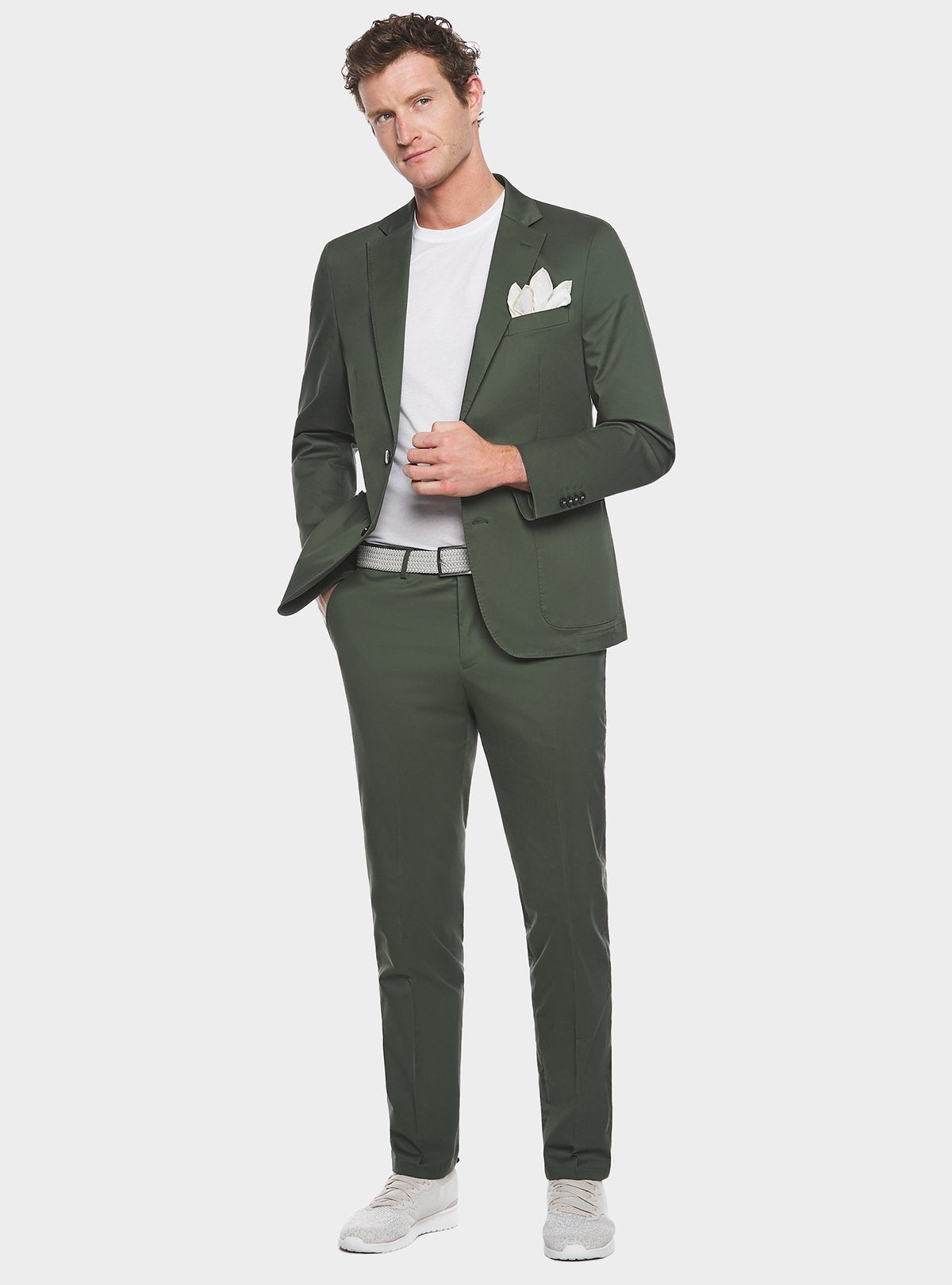 Pantalone in cotone elasticizzato-1