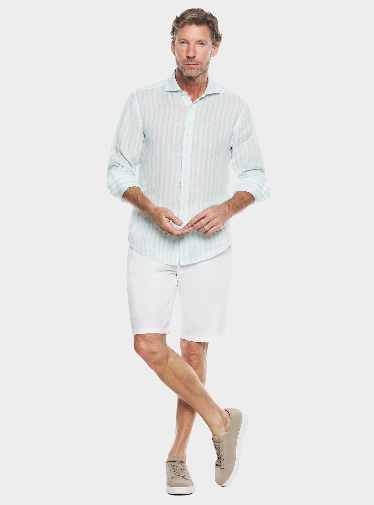 Bermuda in lino con coulisse-3