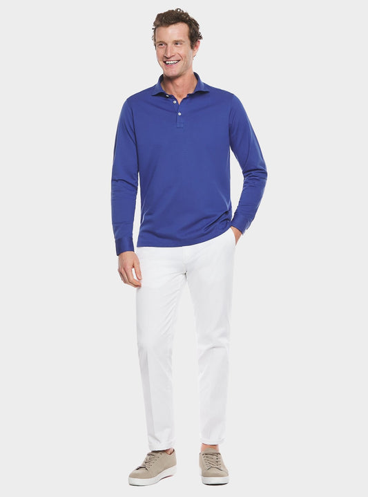 Polo in puro cotone piquet manica lunga-0