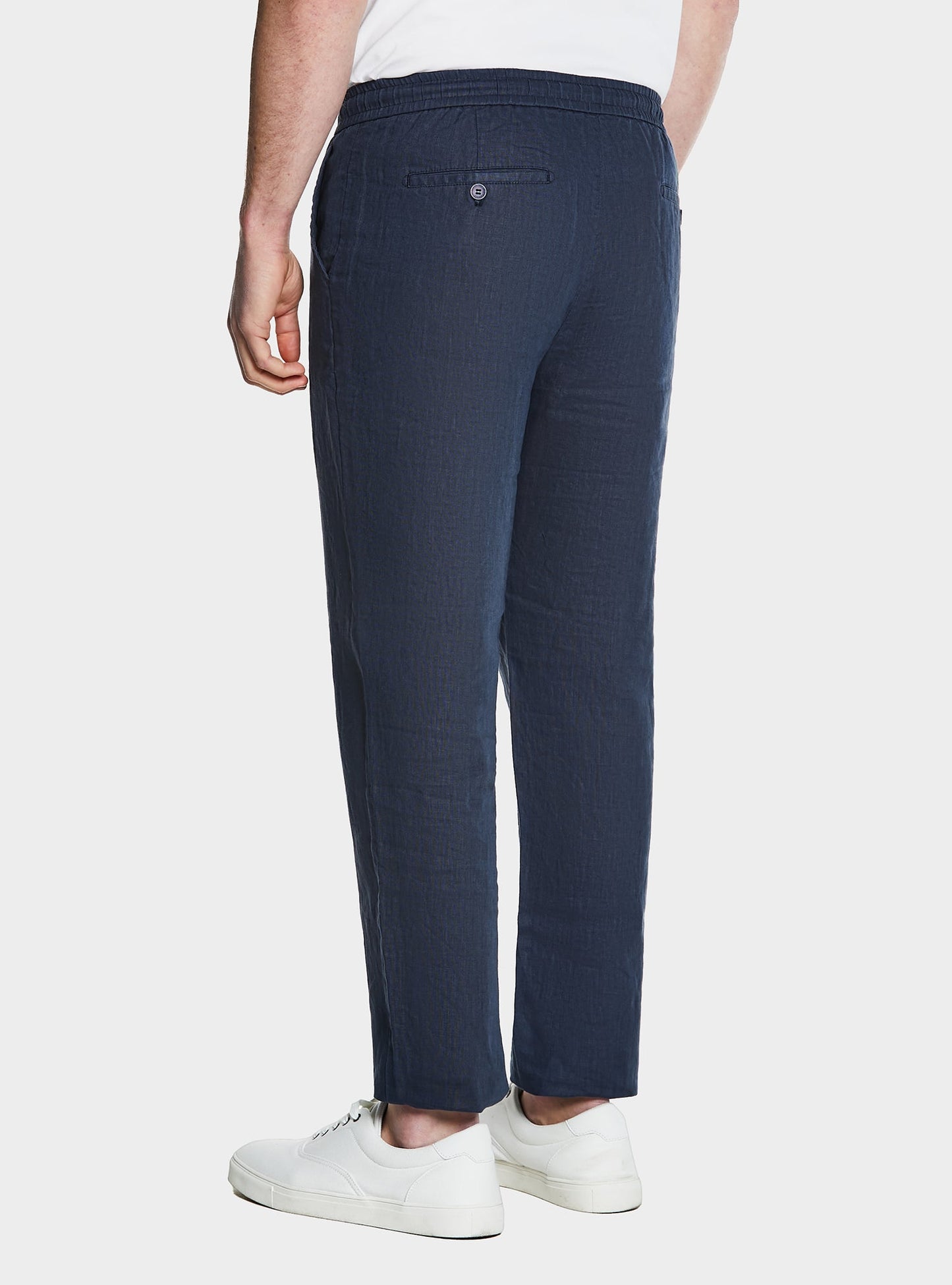 Pantalone in puro lino con coulisse-3